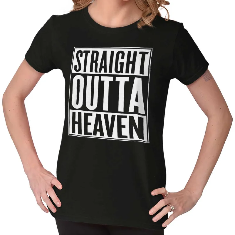 Outta Heaven Ladies T Shirt Elegant Women's 