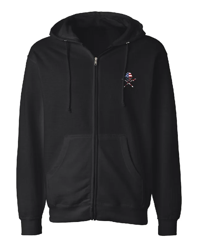 AMERICA OLD SKOOL  - ZIP HOODIE Classic Women's Pin - striped