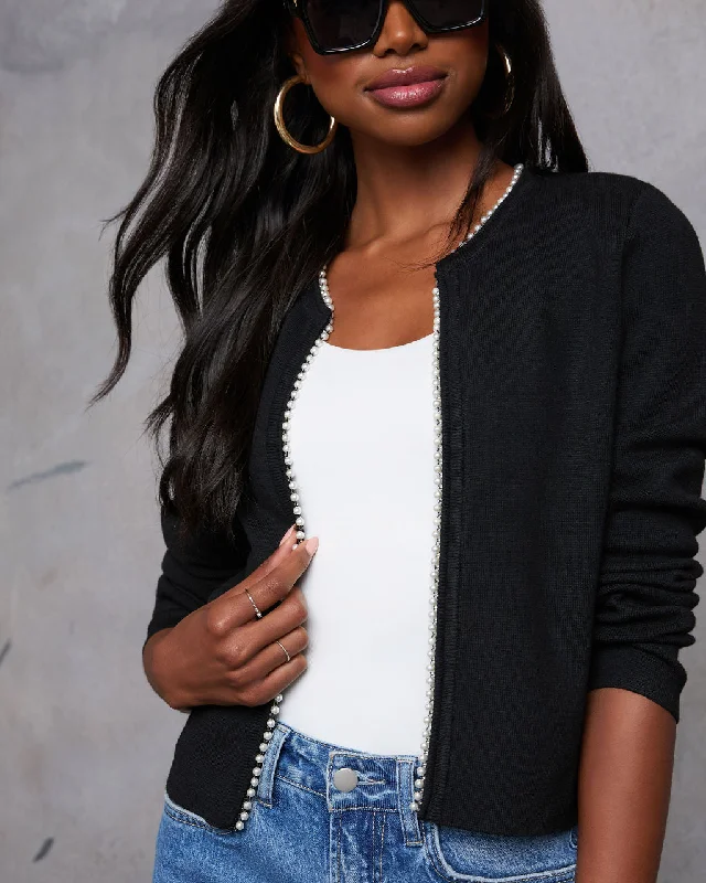 Bailee Embellished Trim Sweater Sustainable Organic
