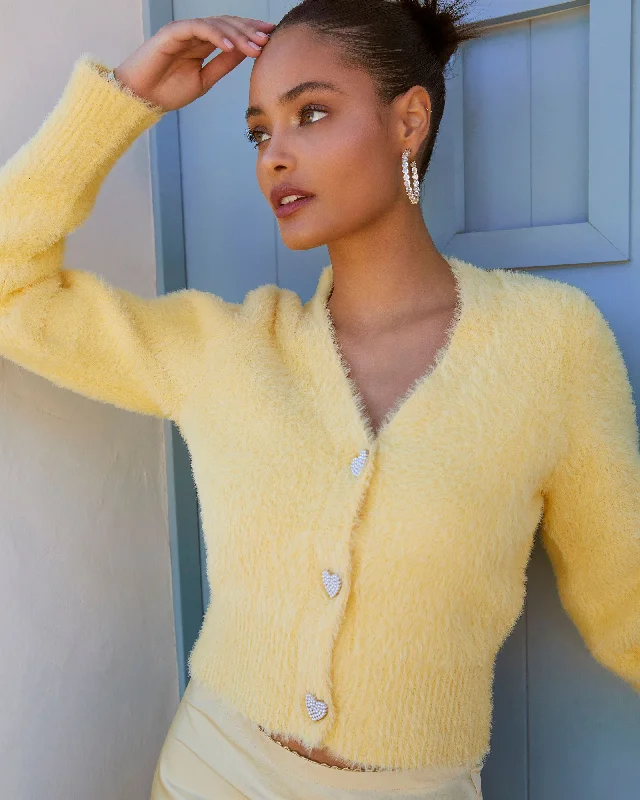 Be Still My Heart Fuzzy Knit Button Front Cardigan Cool Women's Distressed