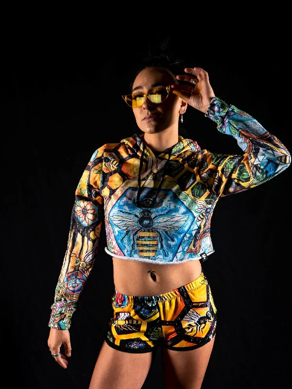 Bee Conscious Cropped Hoodie Sharp Women's Italian