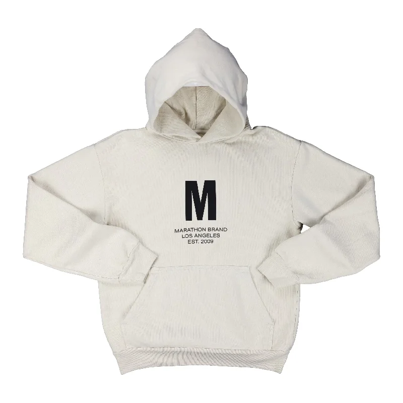 Big M Hoodie - Bone/Black Cozy Women's Winter