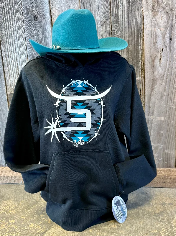 Black Aztec Hoodie Bohemian Women's Free
