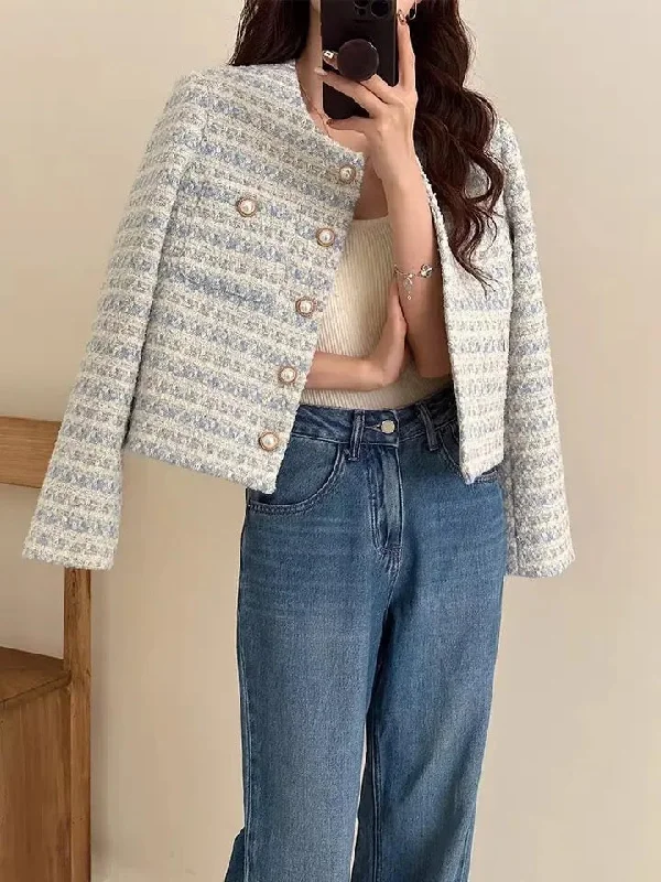 Bravia Statement Woolen Tweed Coat British Gentlewoman Style