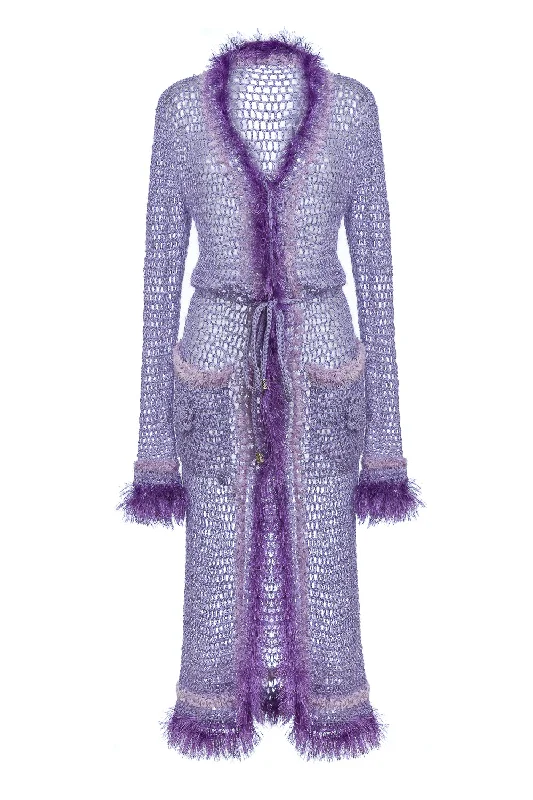 Camila Handmade Knit Cardigan-Dress Preppy Women's College