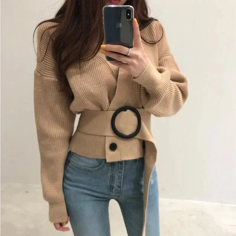 Cest La Vie Belted Sweaters Women