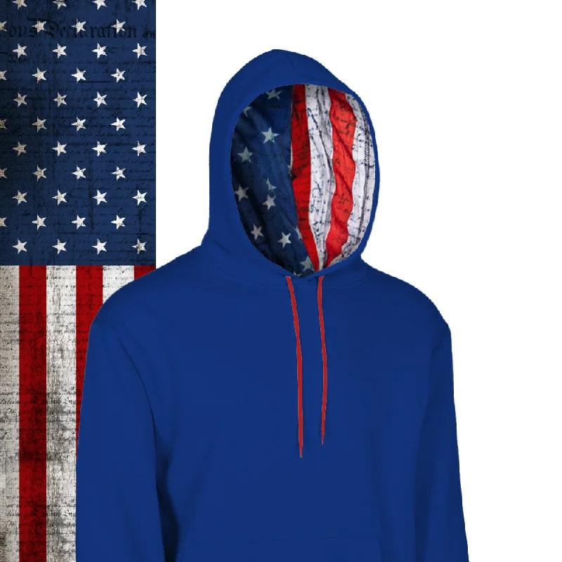 Classic Lined Hoodie | American Flag | Royal Sleek Women's Metallic