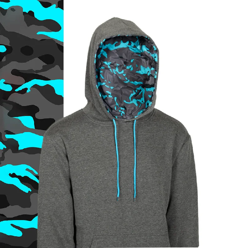 Classic Lined Hoodie | Aqua Military Camo garde