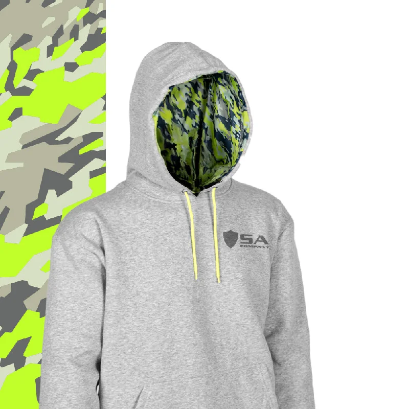 Classic Lined Hoodie | Geo Camo-Surge | Heather Grey Dynamic Women's High - energy