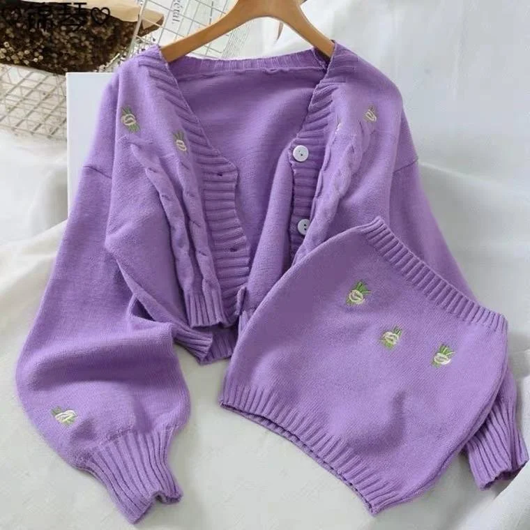 Cortel Sweater Sets Confident Women's High - fashion
