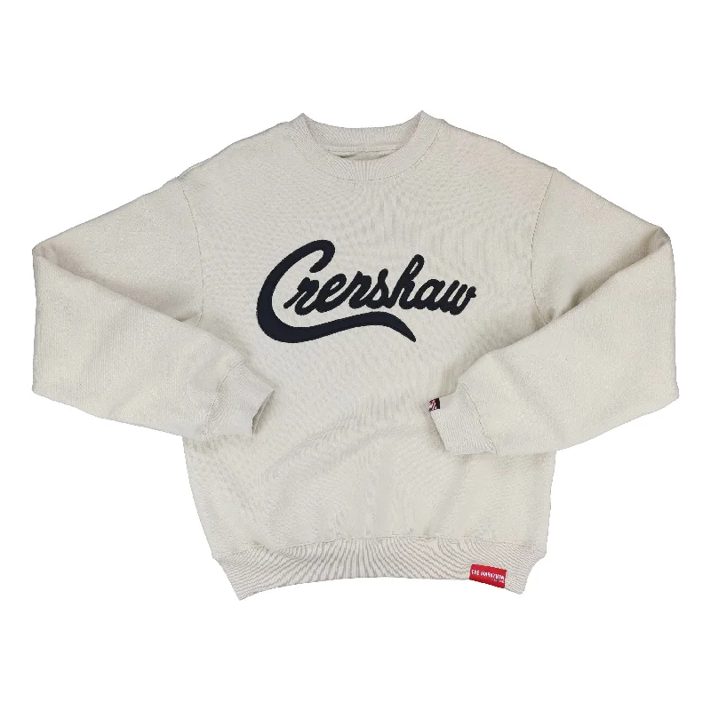 Crenshaw Crewneck - Bone/Black Relaxed Women's 