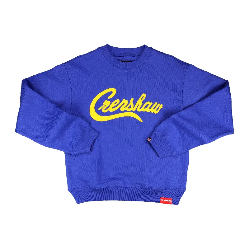 Crenshaw Crewneck - Royal Blue/Gold Australian Beach