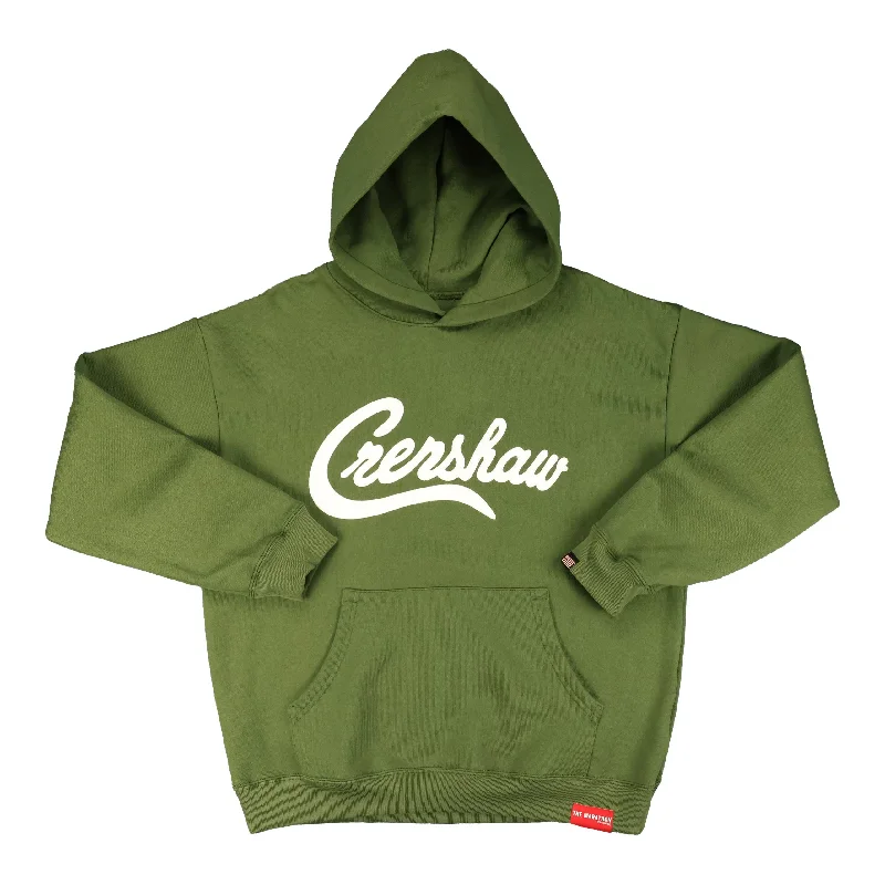 Crenshaw Hoodie - Olive/White European