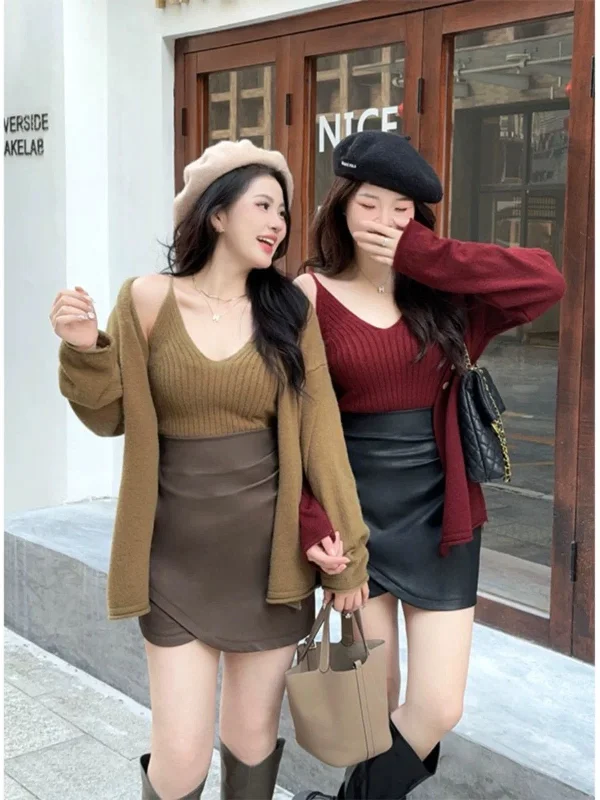 Elena Statement Woolen Tops with Cape Style Sweater Rugged Women's Outdoor 
