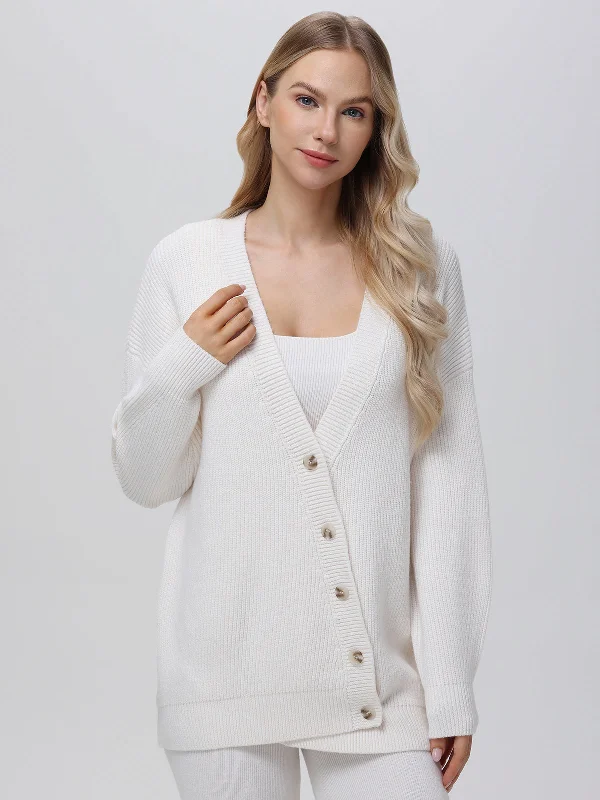 Evelyn: Asymmetrical Luxe Oversized Cardigan Dynamic Women's High - energy