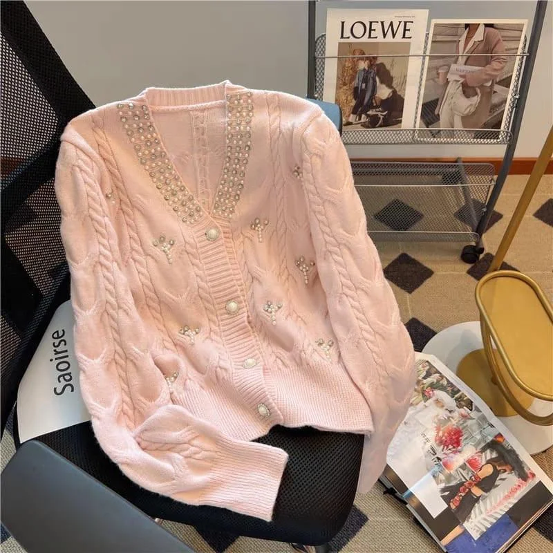 Ella Embellished Luxe Sweater Disco