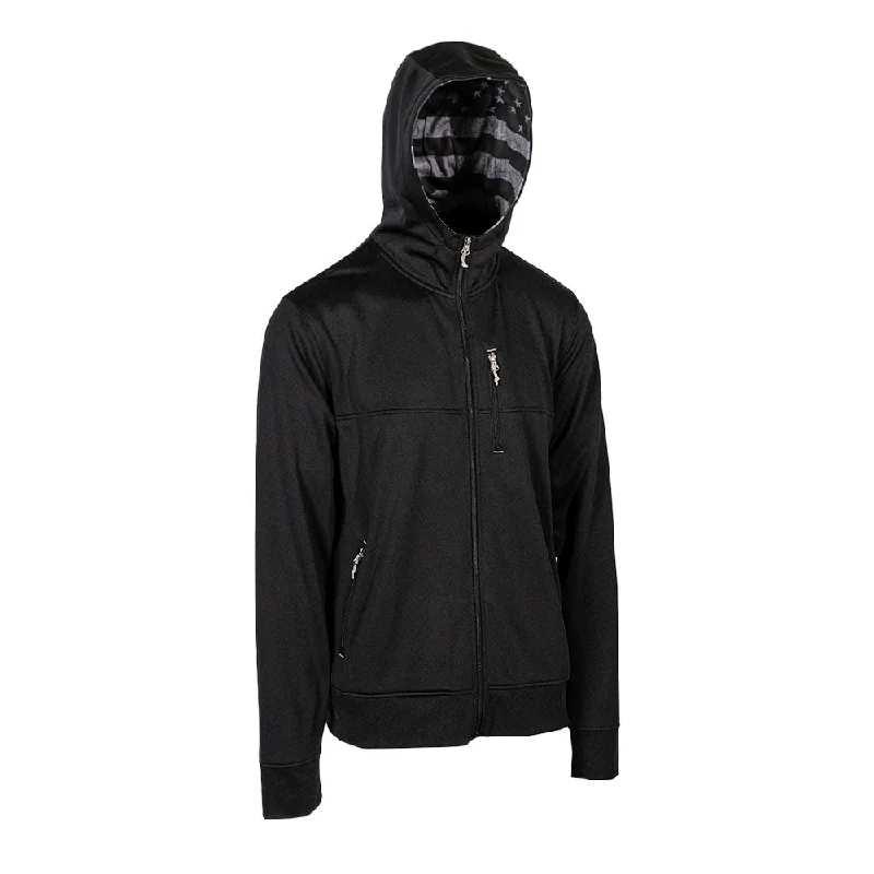 Full Zip Performance Hoodie | Blackout American Flag PreOrder Women