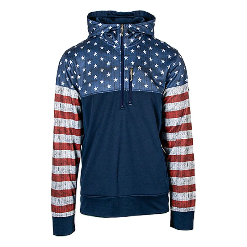 Half Zip Performance Hoodie | American Flag PreOrder Disco