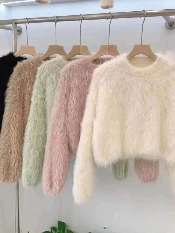 Harriet Mohair Fur Detailed Soft Sweater Casual Women's Loose - fitting