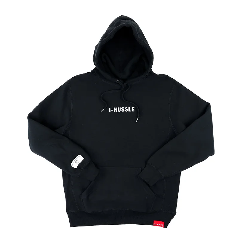I-Hussle (Victory Flags) Hoodie - Black/White Cashmere