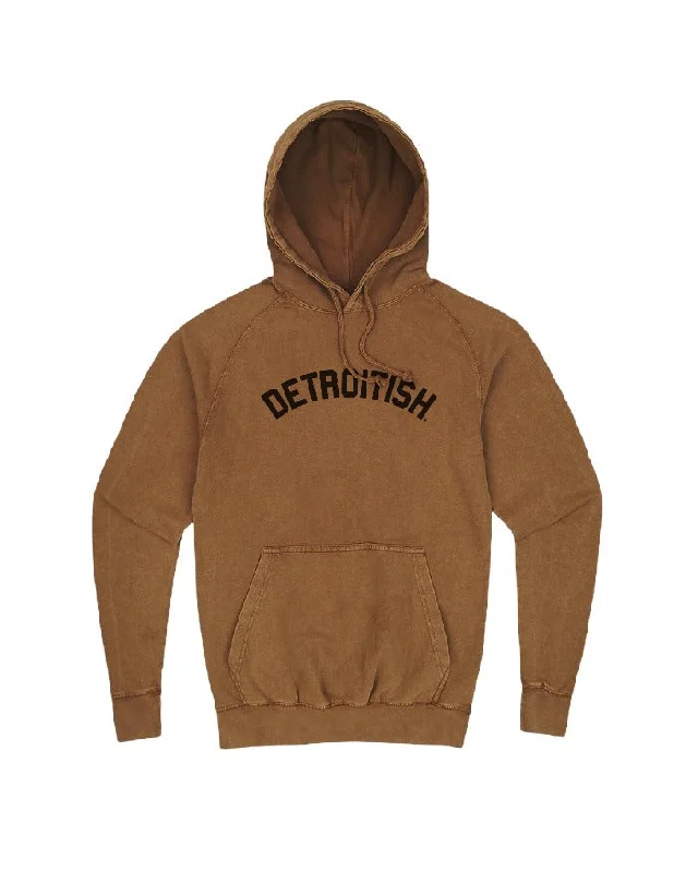 Ink Detroit Detroitish Mineral Wash Hoodie - Camel Laid - back Women's Vibe