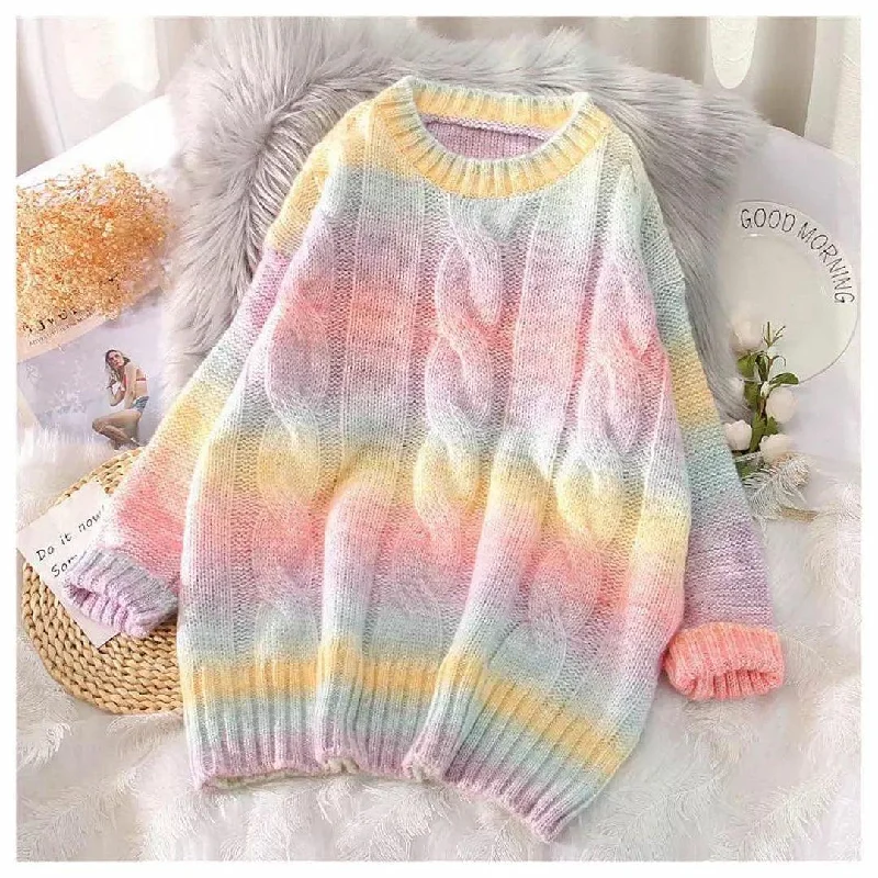 James Tie and Dye Pullover Trendy Women's Oversized