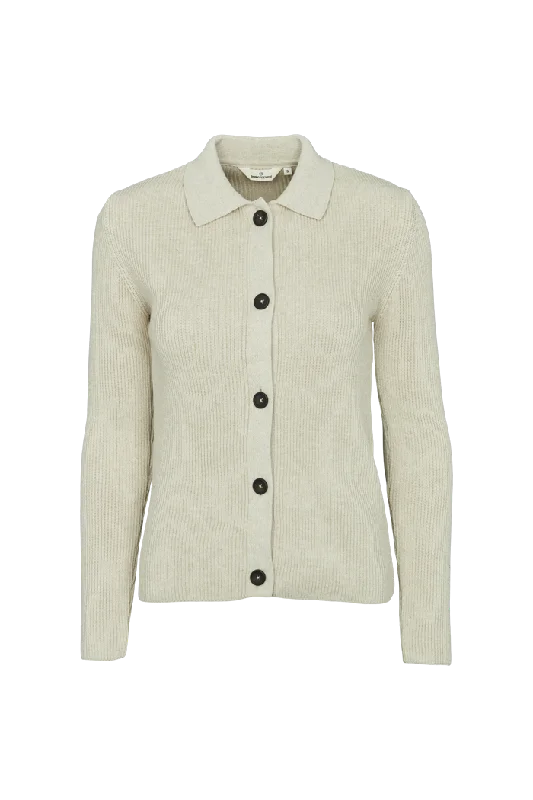 Jemima Cardigan - Natural melange Laid - back Women's Style