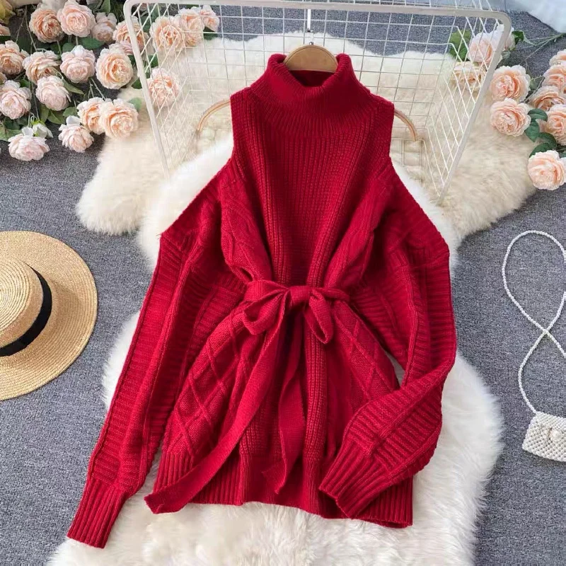 Labea Cold Shoulder Sweater Elegant Women's 