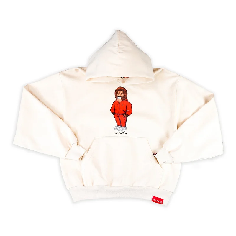 Leo The Marathon Lion (TMC Flag Sweatsuit) Hoodie - Bone Traditional Women's 