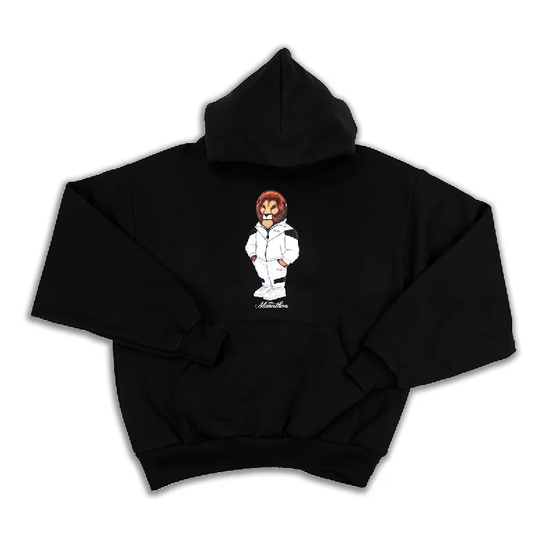 Leo The Marathon Lion (Tracksuit) Hoodie - Black Country