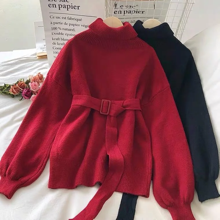 Lepsa Belted Dress / Sweater Refined Women's Velvet