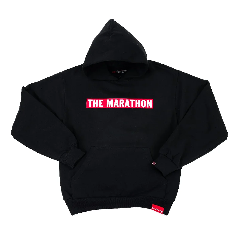 Limited Edition Marathon Bar Hoodie - Black Laid - back Women's Style