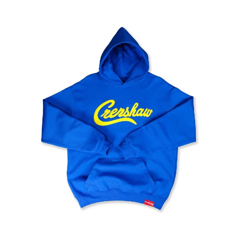 Limited Edition Ultra Crenshaw Hoodie - Royal/Gold Artistic Women's Hand - painted