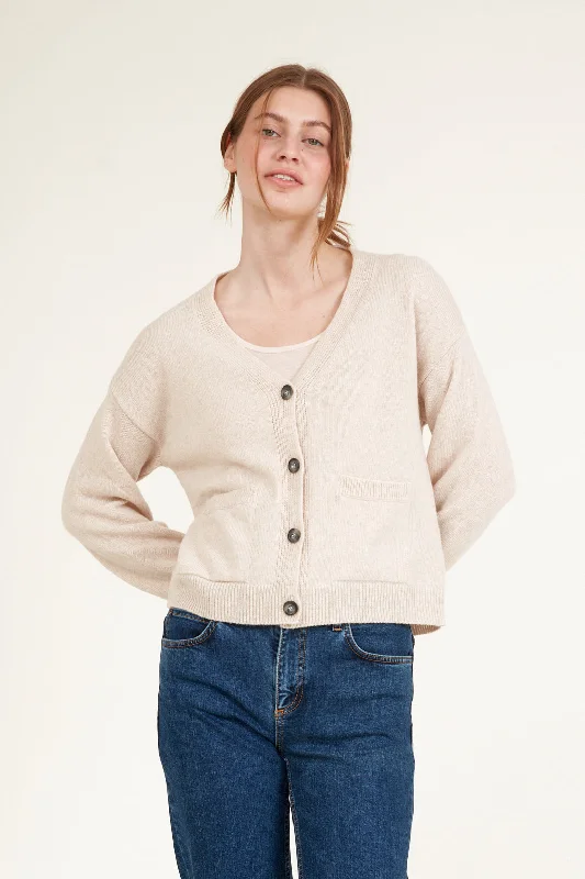 Lise Cardigan - Natural melange Bohemian Women's Free