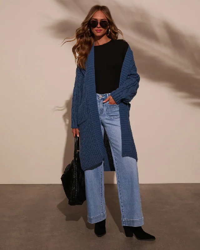 Ludlow Cable Knit Duster Cardigan Edgy Women's Punk