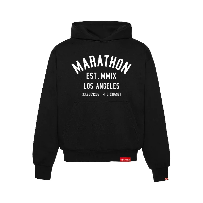 Marathon Classic Hoodie - Black/White Street