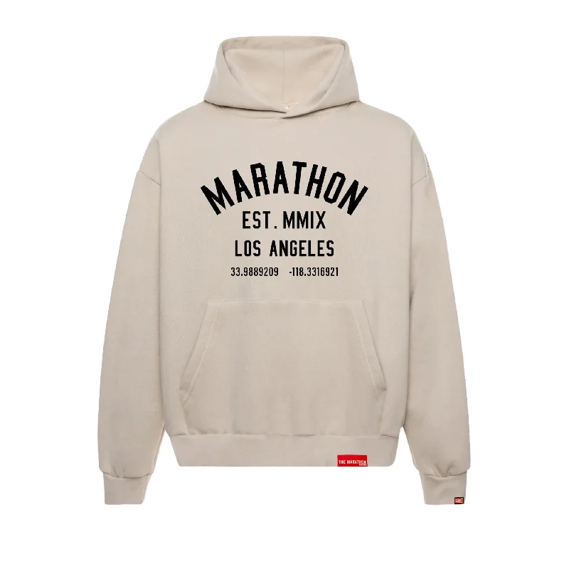 Marathon Classic Hoodie - Bone/Black Sharp Women's Italian