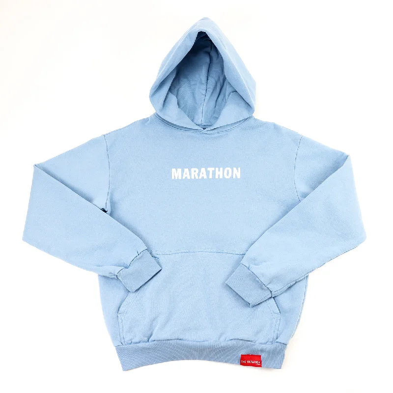 Marathon Leisure Hoodie - Light Blue/White Contemporary 