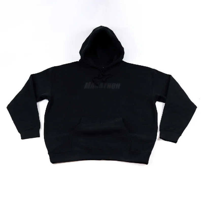 Marathon Lifestyle Tonal Hoodie - Black Cozy Women's Winter