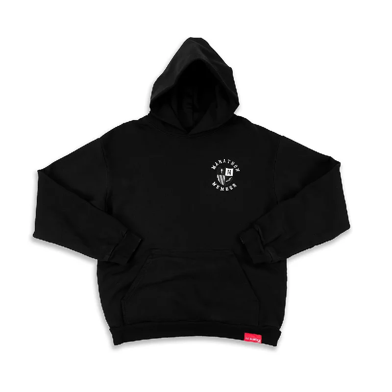 Marathon Members Hoodie - Black Edgy Women's Punk