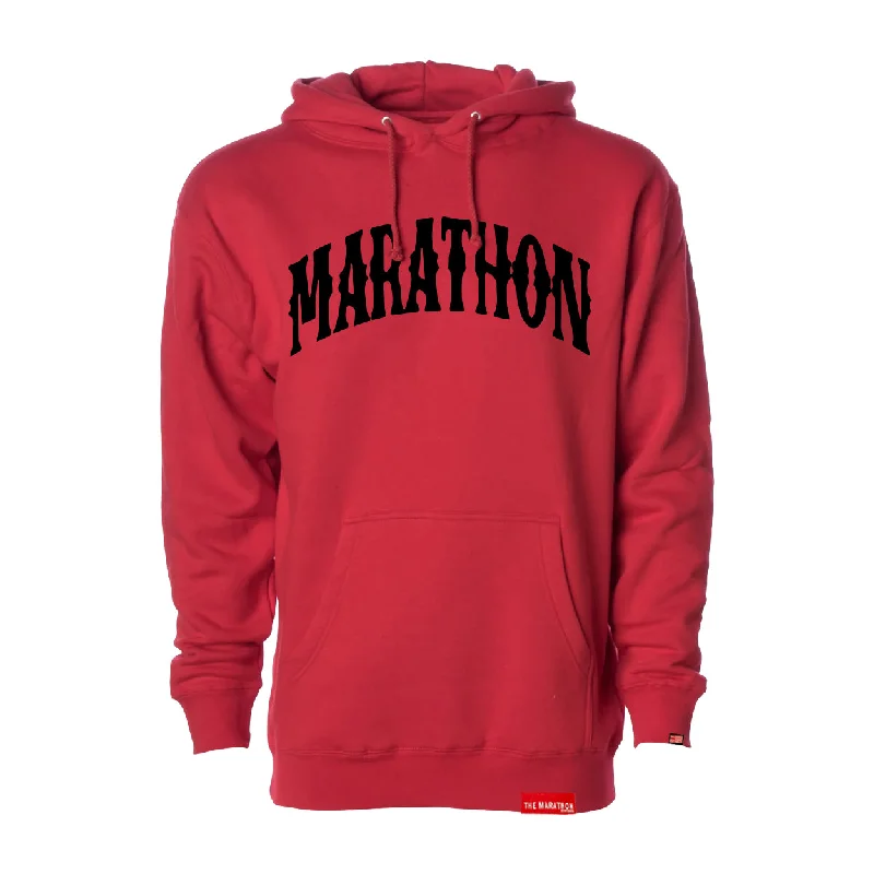 Marathon Vintage Arch Hoodie - Red/Black Gym