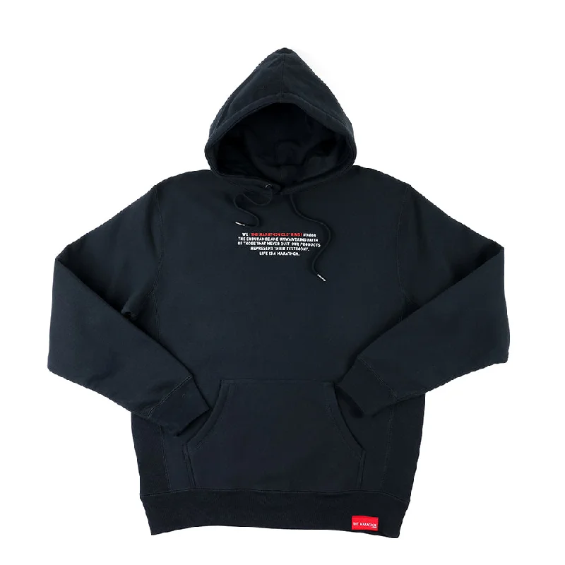Mission Statement Hoodie - Black Relaxed Women's Beachy