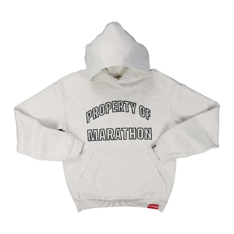 Property of Marathon Hoodie - Bone/Black Cashmere
