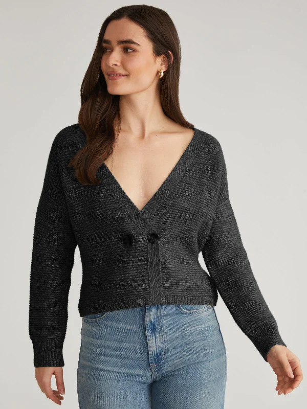 Quinn: Double Breasted Cardigan Elegant Women's Formal 
