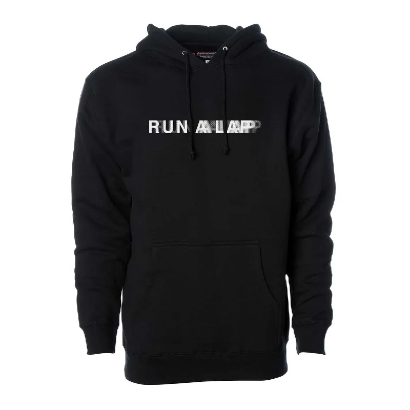 Run A Lap Blurred Hoodie - Black/White Bold Women's Animal Print
