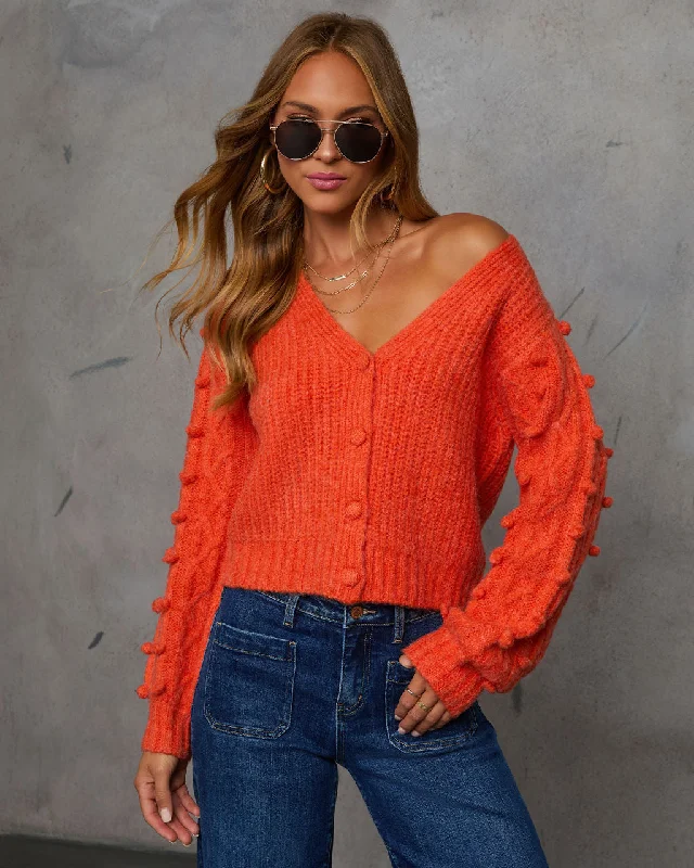 Samari Pom Pom Knit Cardigan Country