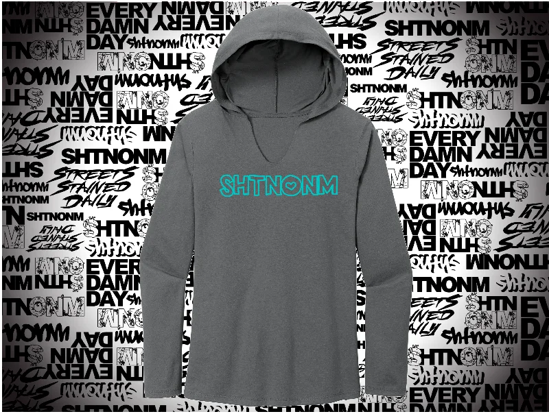 SHTNONM - LADIES HEART LONG SLEEVE ULTRA LIGHTWEIGHT HOODIE Laid - back Women's Style