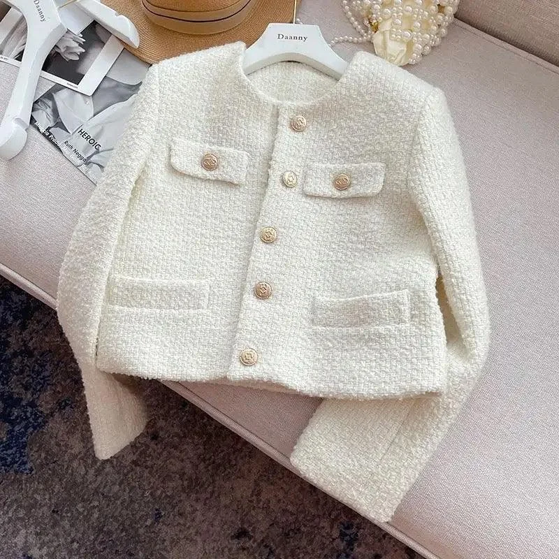 Siemon Statement Woolen Tweed Coat Country