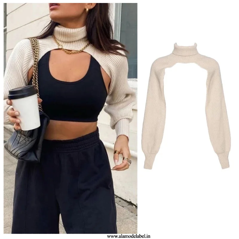 Susan Cropped Sweaters Cozy Women's Winter