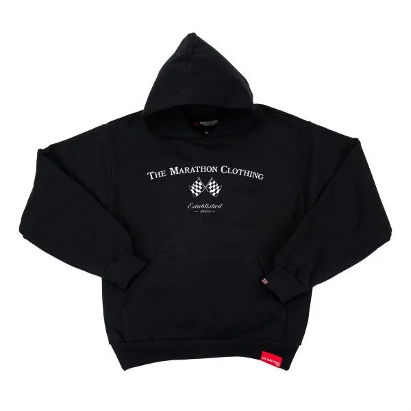 Victory Flag Hoodie - Black/White Elegant Women's 